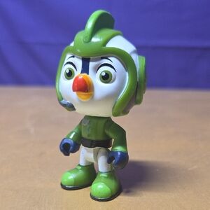 Green and White Action Figure